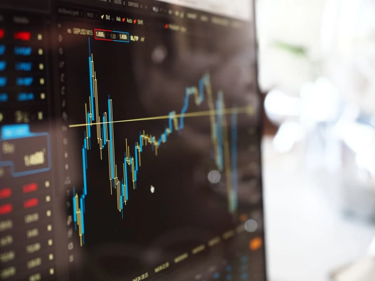 Stock market charts showing dividend stock performance